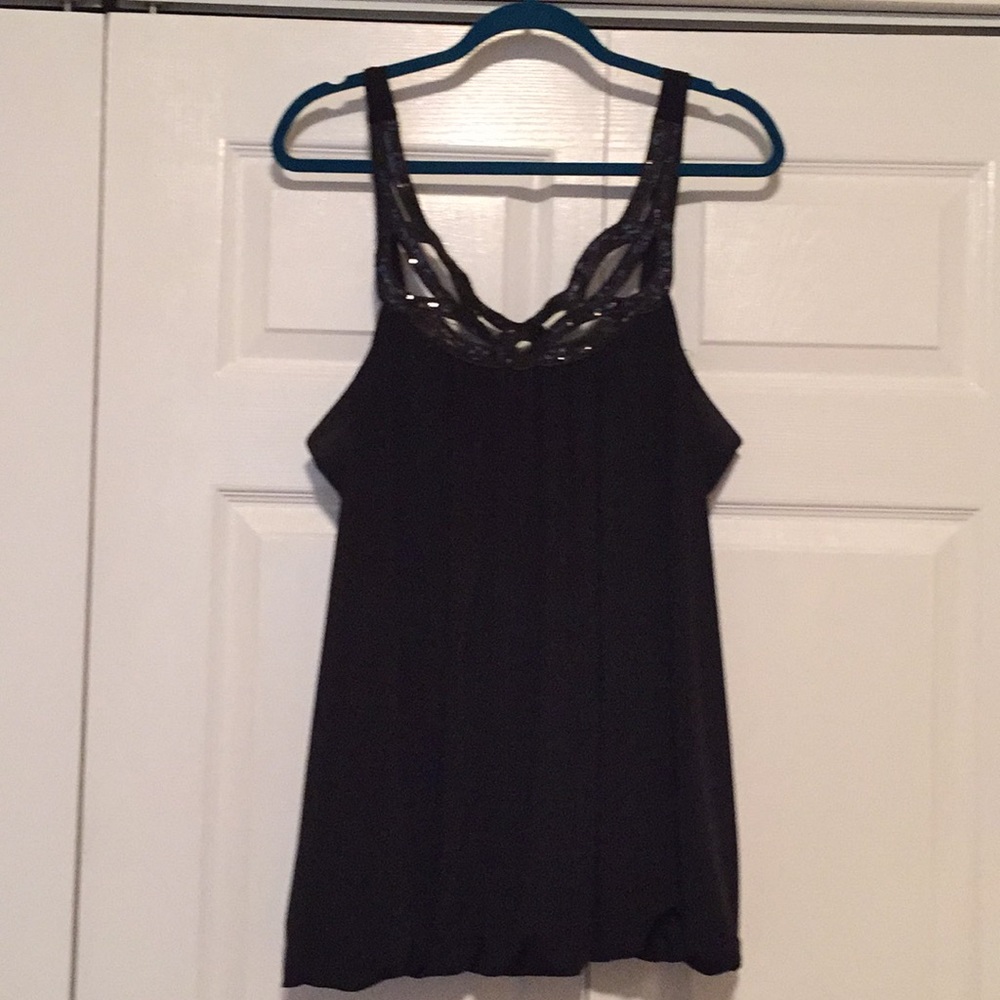 Sequin neckline tank. Torrid size 3